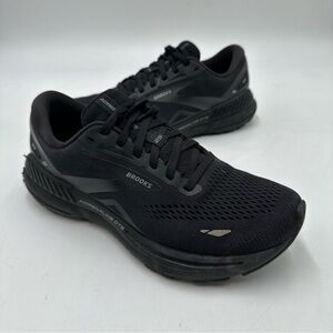 Brooks Adrenaline GTS 23 Womens 8 Black Running Shoes Sneaker Gym 1203811B020